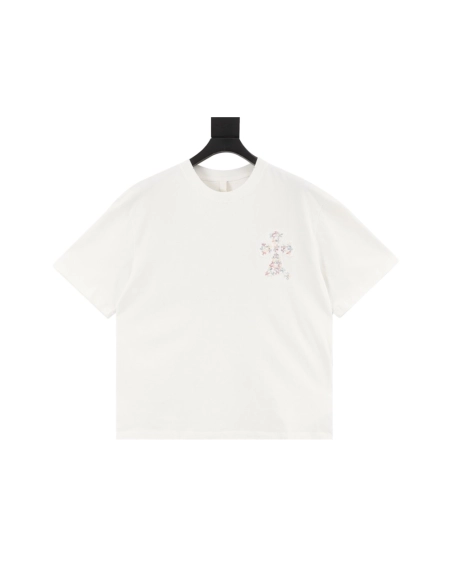 Chrome Hearts Colorful Cross Patch Embroidery Short Sleeve 169