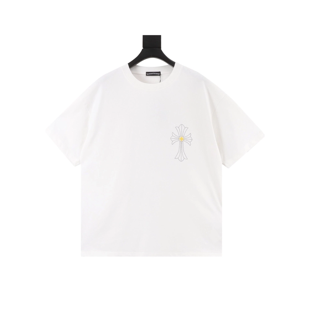 Chrome Hearts Cross Rhinestone Short Sleeve 177