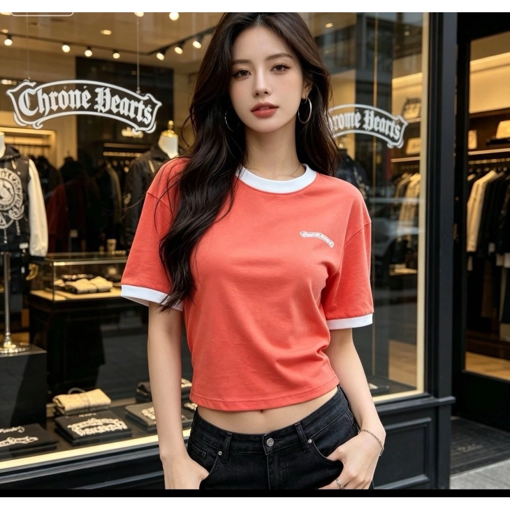 Chrome Hearts Color-Block Panel Short Sleeve 178