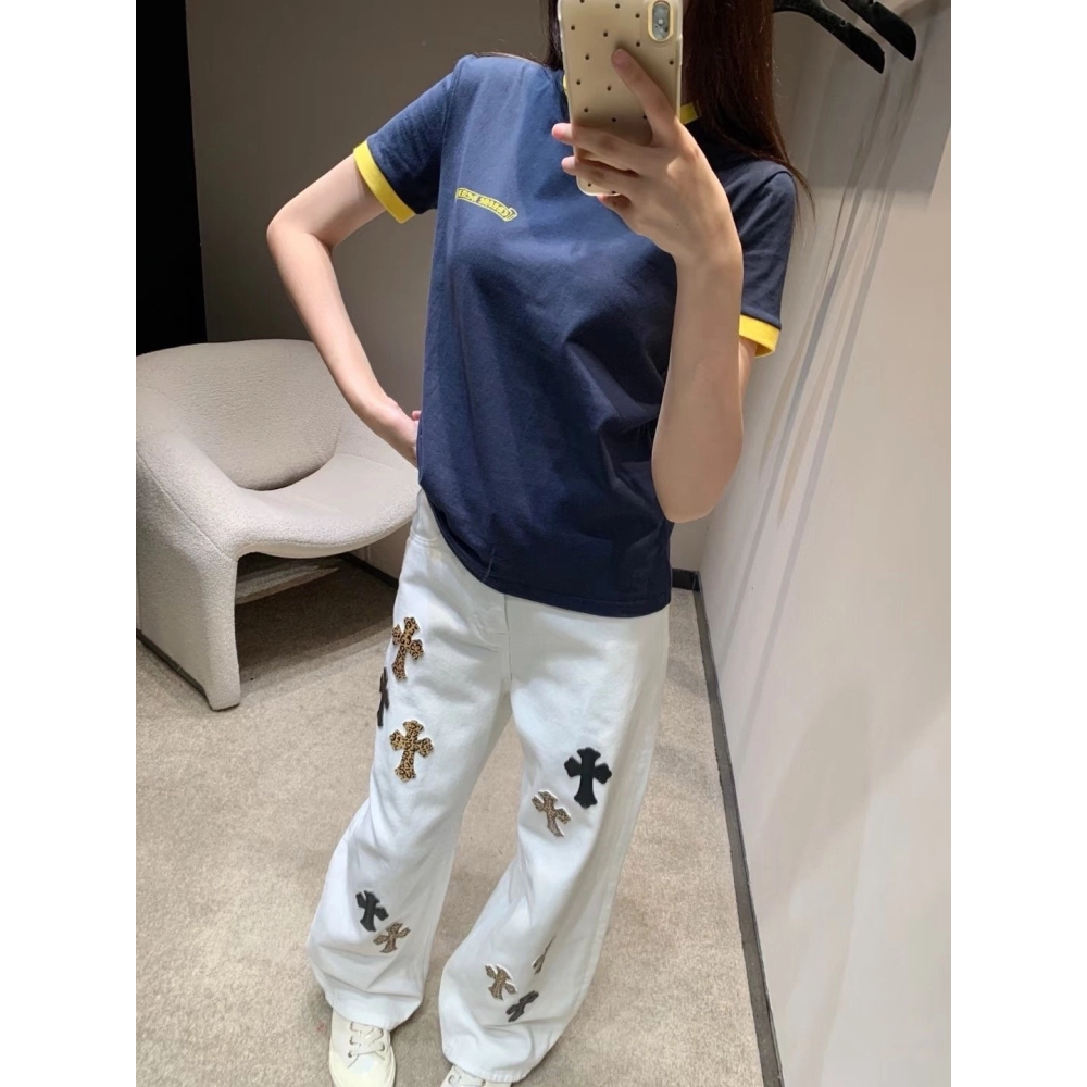 Chrome Hearts Color-Block Panel Short Sleeve 179