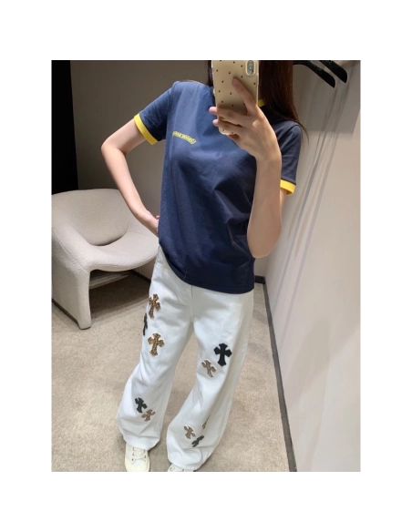 Chrome Hearts Color-Block Panel Short Sleeve 179