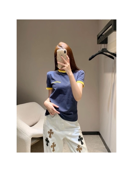 Chrome Hearts Color-Block Panel Short Sleeve 179