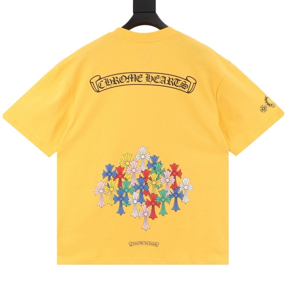 Chrome Hearts Colorful Cross Print Short Sleeve 185