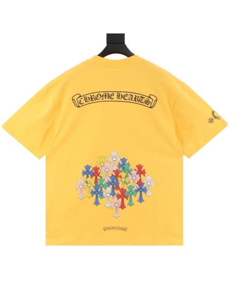 Chrome Hearts Colorful Cross Print Short Sleeve 185