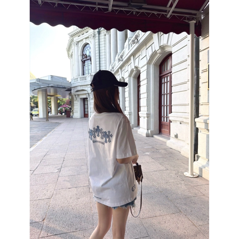 Chrome Hearts Sanskrit Cross Print Short Sleeve 189