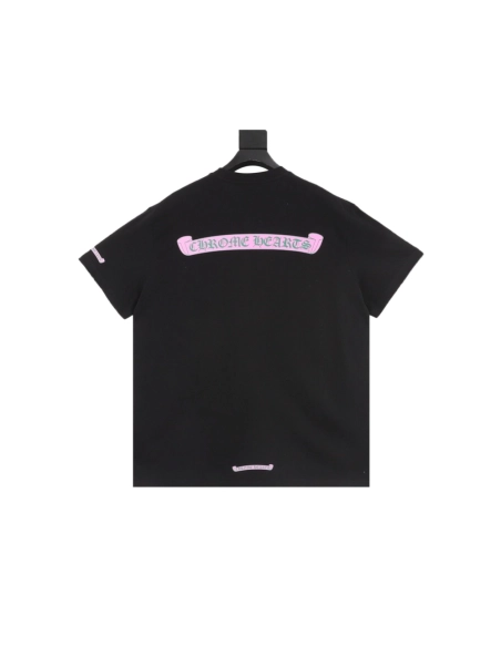 Chrome Hearts Pink & Green Sanskrit Scroll Print Short Sleeve 192