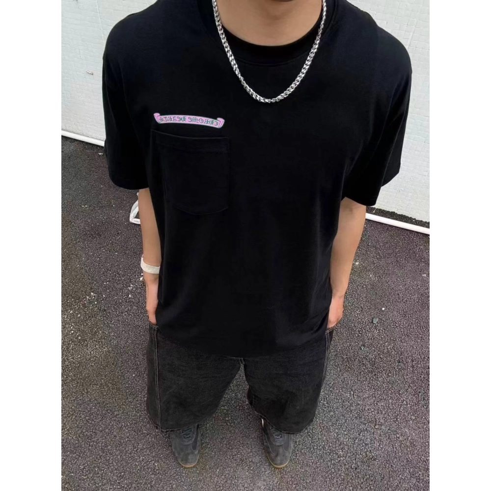 Chrome Hearts Pink & Green Sanskrit Scroll Print Short Sleeve 192