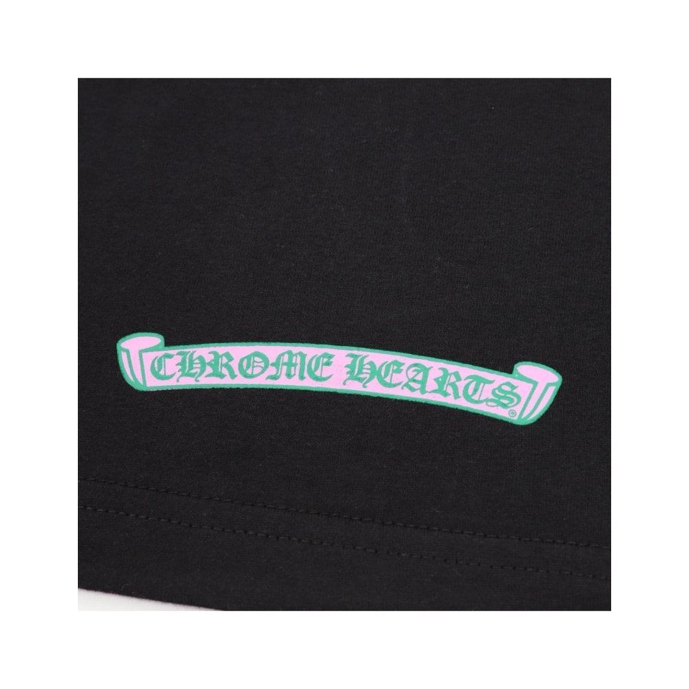 Chrome Hearts Pink & Green Sanskrit Scroll Print Short Sleeve 192