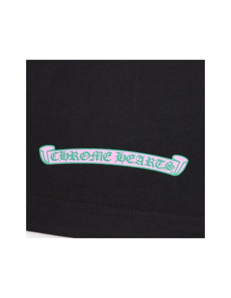 Chrome Hearts Pink & Green Sanskrit Scroll Print Short Sleeve 192