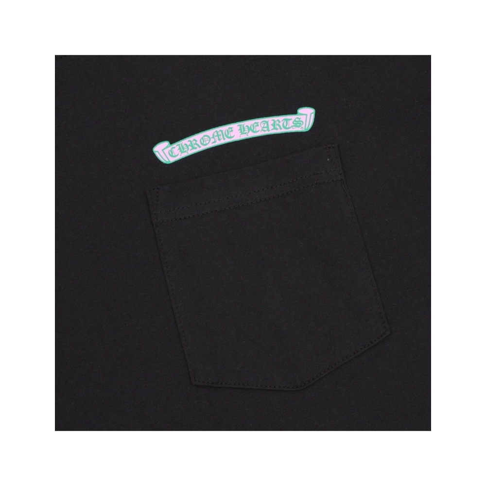 Chrome Hearts Pink & Green Sanskrit Scroll Print Short Sleeve 192