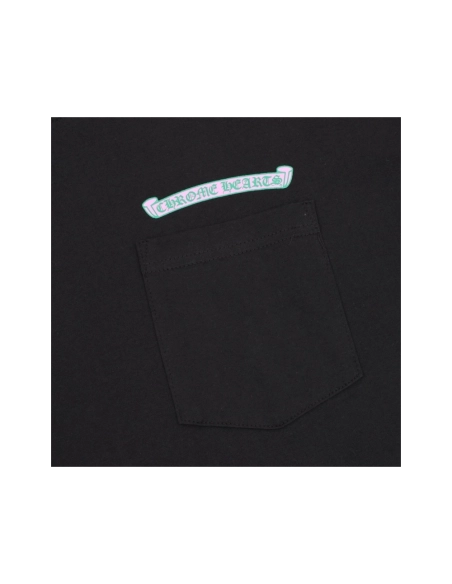 Chrome Hearts Pink & Green Sanskrit Scroll Print Short Sleeve 192