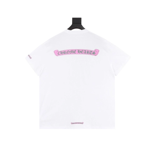 Chrome Hearts Pink & Green Sanskrit Scroll Print Short Sleeve 193