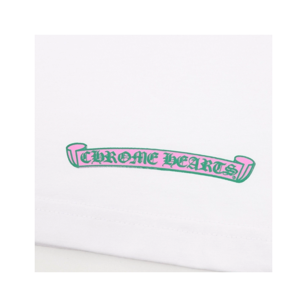 Chrome Hearts Pink & Green Sanskrit Scroll Print Short Sleeve 193