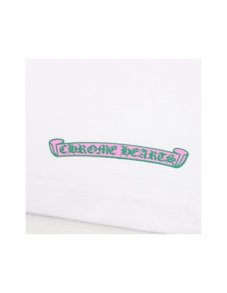 Chrome Hearts Pink & Green Sanskrit Scroll Print Short Sleeve 193