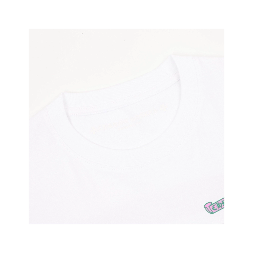 Chrome Hearts Pink & Green Sanskrit Scroll Print Short Sleeve 193