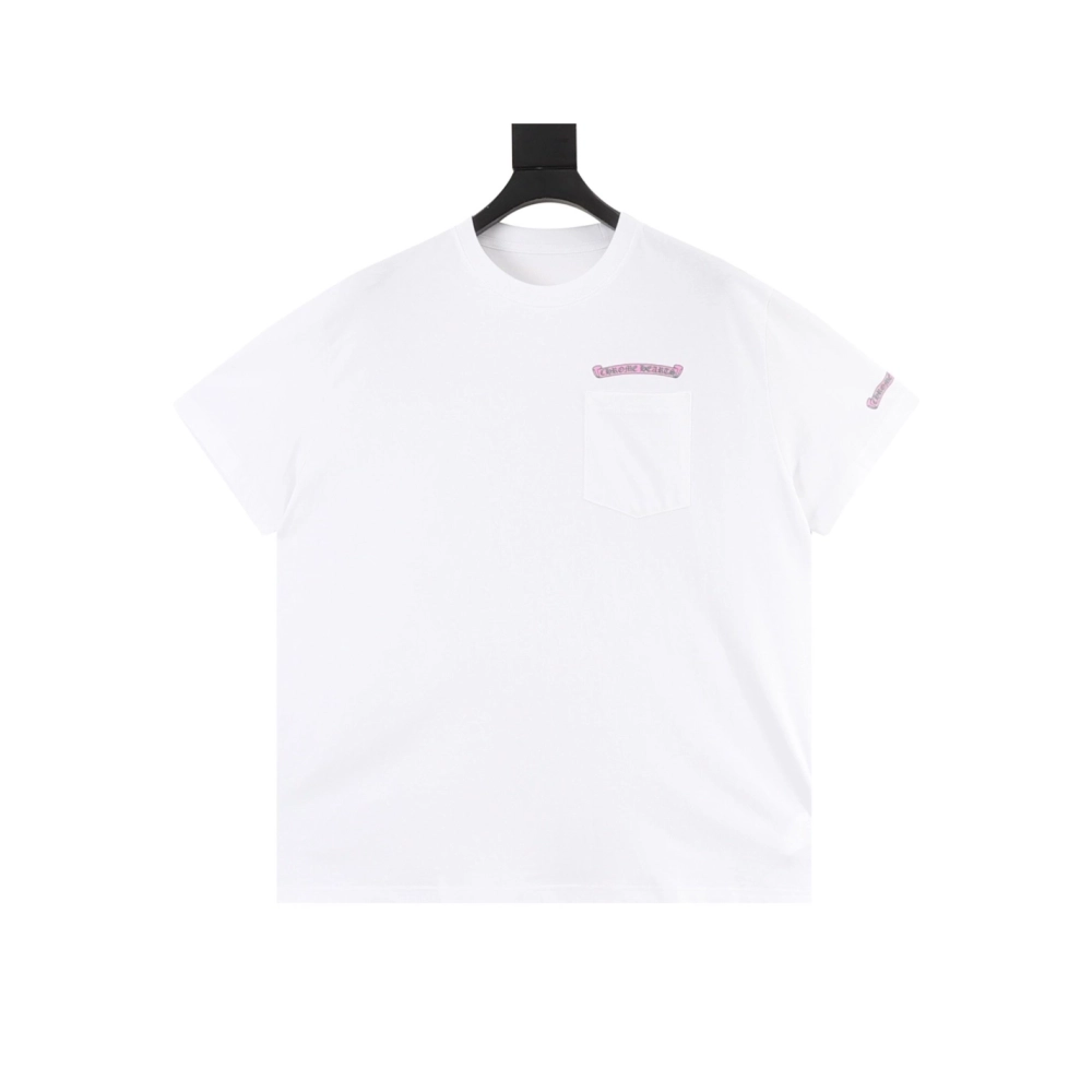 Chrome Hearts Pink & Green Sanskrit Scroll Print Short Sleeve 193