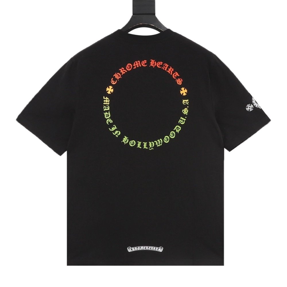 Chrome Hearts Colorful Cross Print Short Sleeve 195