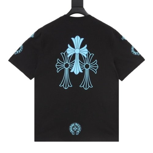 Chrome Hearts Blue Cross Print Short Sleeve 197