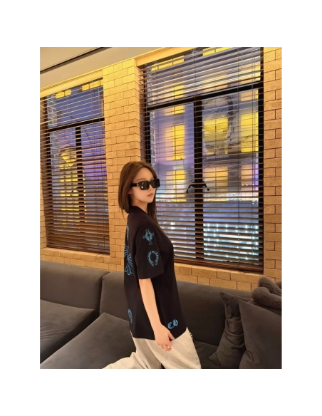 Chrome Hearts Blue Cross Print Short Sleeve 197