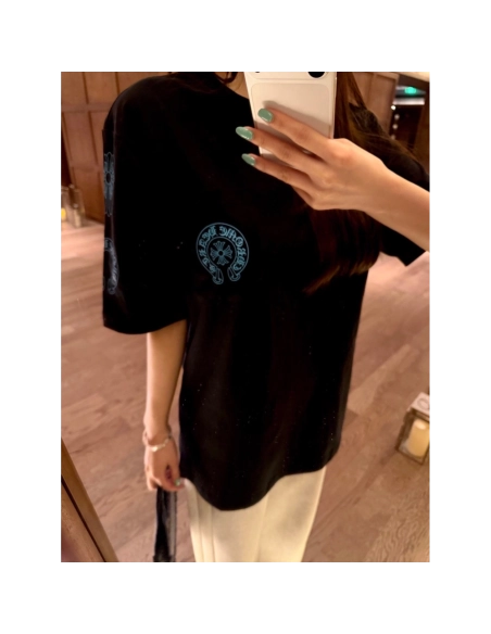 Chrome Hearts Blue Cross Print Short Sleeve 197