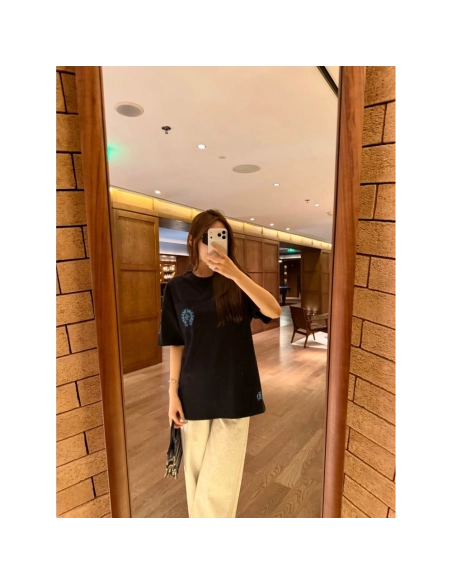 Chrome Hearts Blue Cross Print Short Sleeve 197