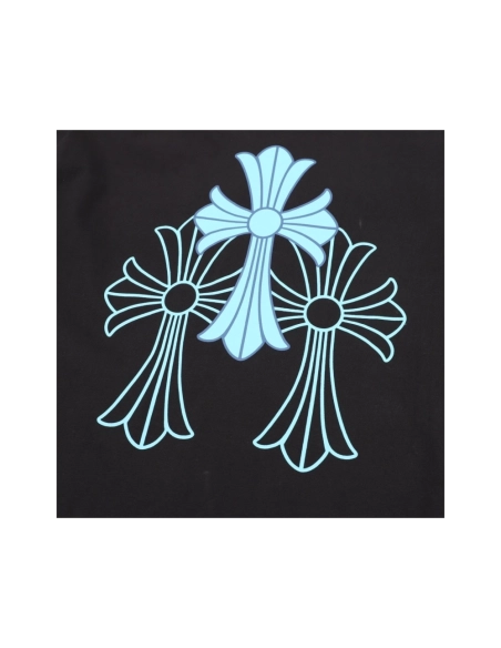 Chrome Hearts Blue Cross Print Short Sleeve 197