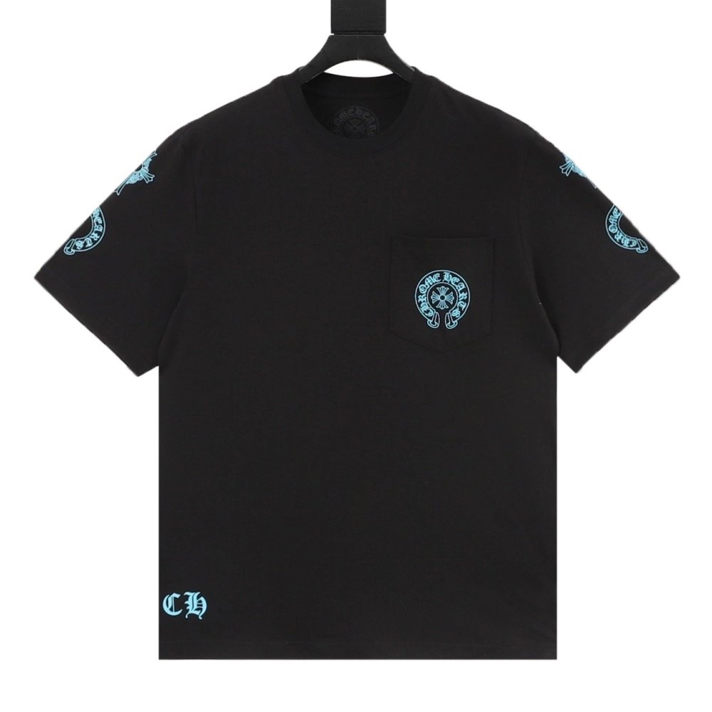 Chrome Hearts Blue Cross Print Short Sleeve 197