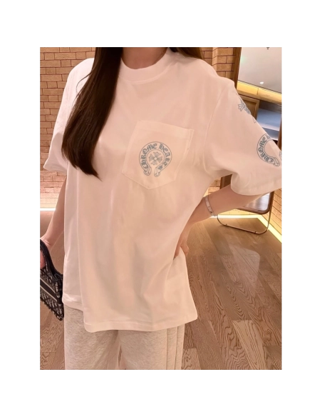 Chrome Hearts Blue Cross Print Short Sleeve 198