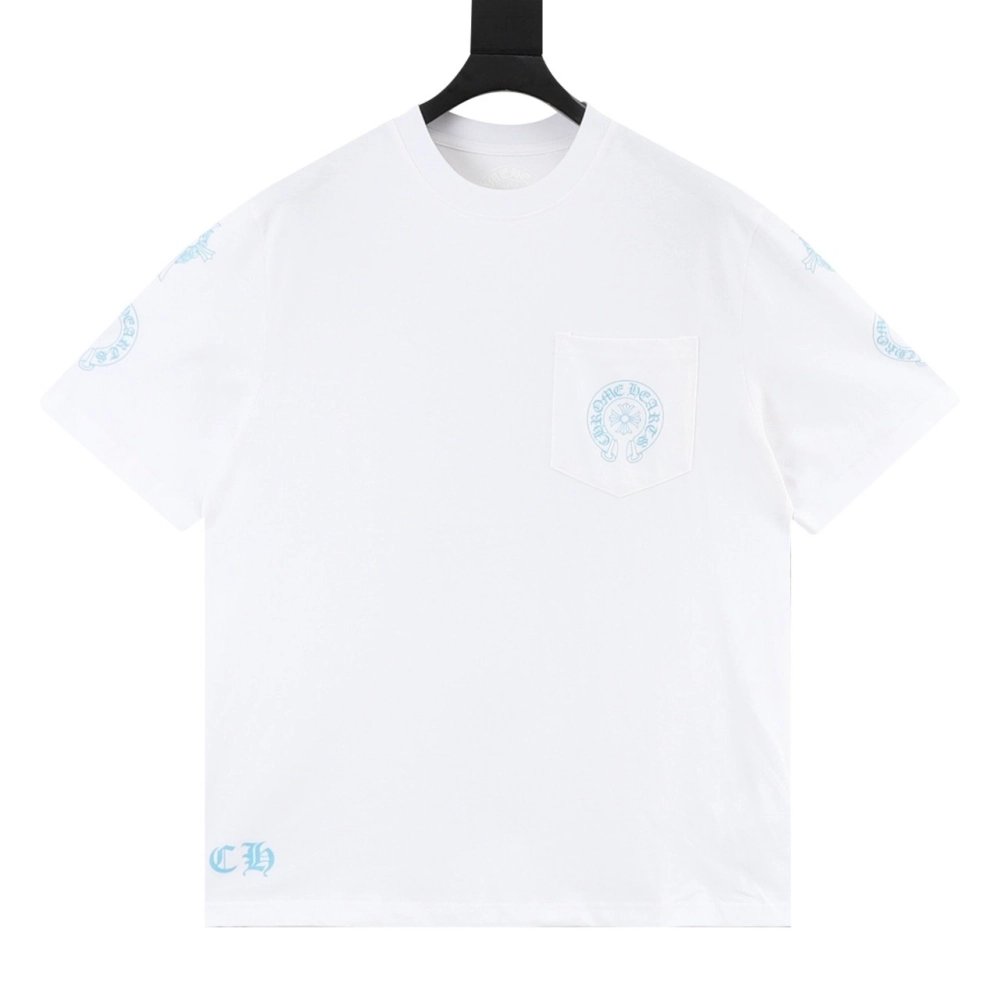 Chrome Hearts Blue Cross Print Short Sleeve 198