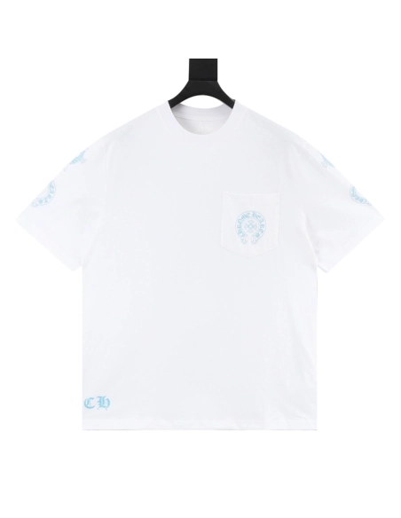Chrome Hearts Blue Cross Print Short Sleeve 198