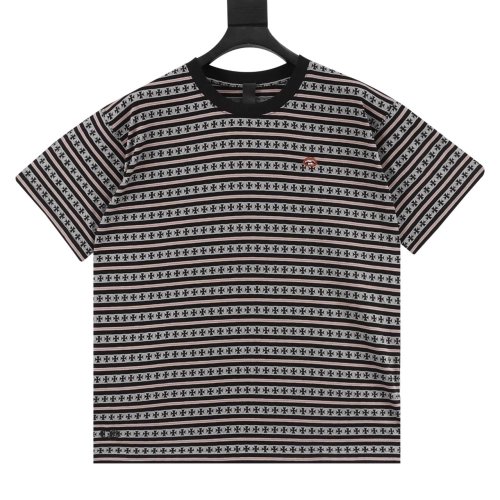 Chrome Hearts All-Over Cross Yarn-Dye Short Sleeve 201