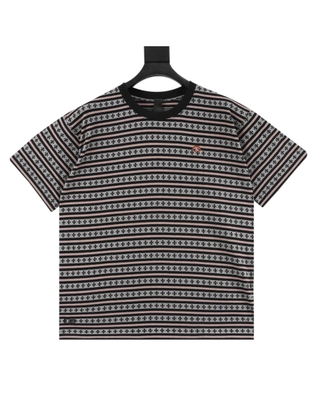 Chrome Hearts All-Over Cross Yarn-Dye Short Sleeve 201