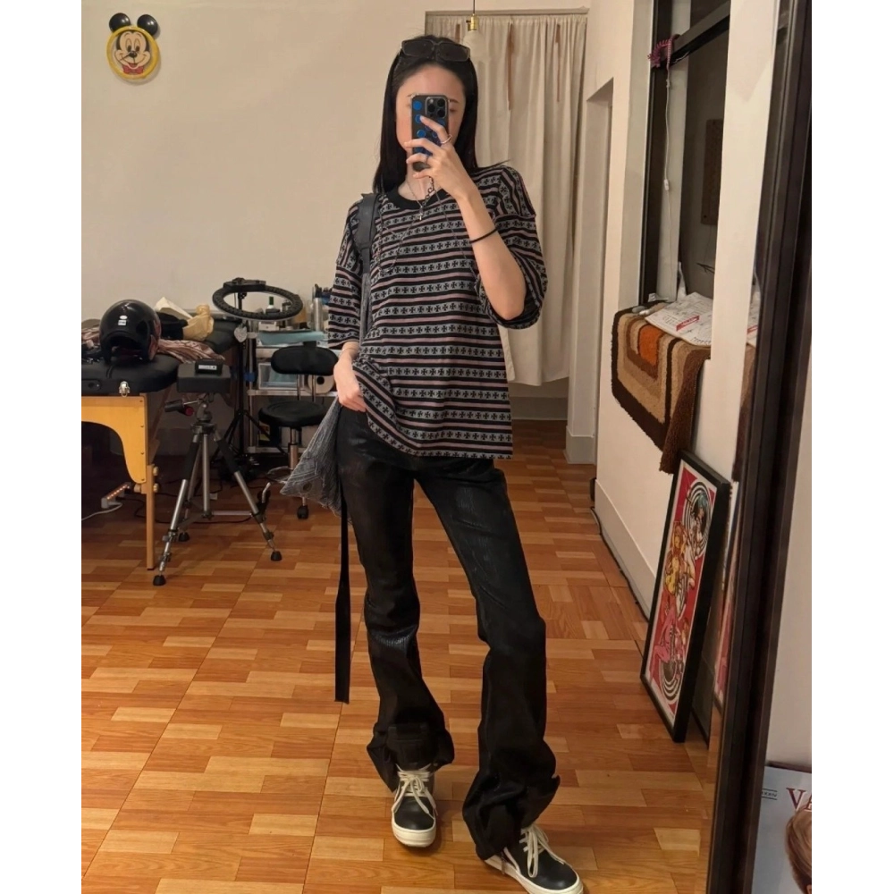 Chrome Hearts All-Over Cross Yarn-Dye Short Sleeve 201