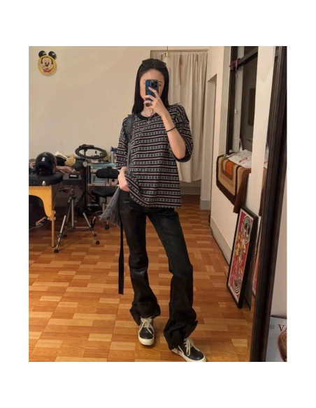 Chrome Hearts All-Over Cross Yarn-Dye Short Sleeve 201