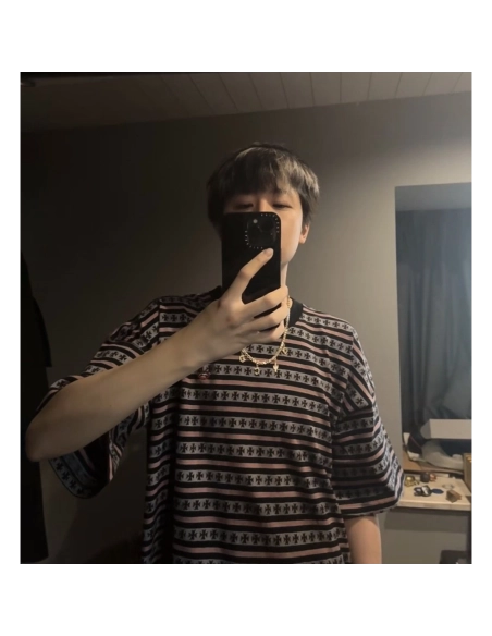 Chrome Hearts All-Over Cross Yarn-Dye Short Sleeve 201