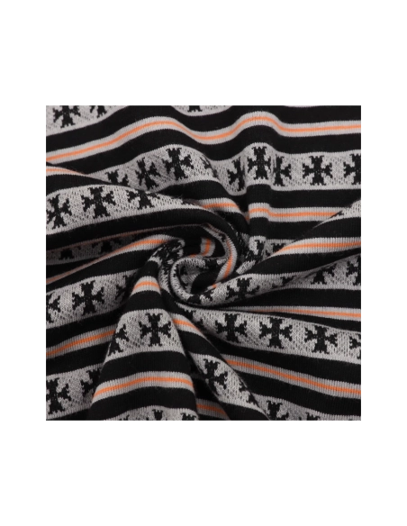 Chrome Hearts All-Over Cross Yarn-Dye Short Sleeve 201