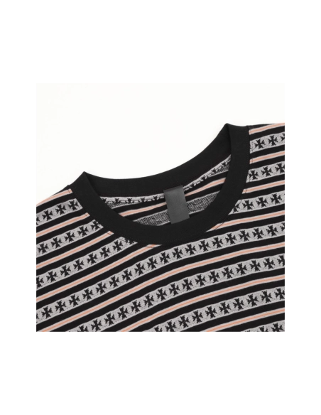 Chrome Hearts All-Over Cross Yarn-Dye Short Sleeve 201