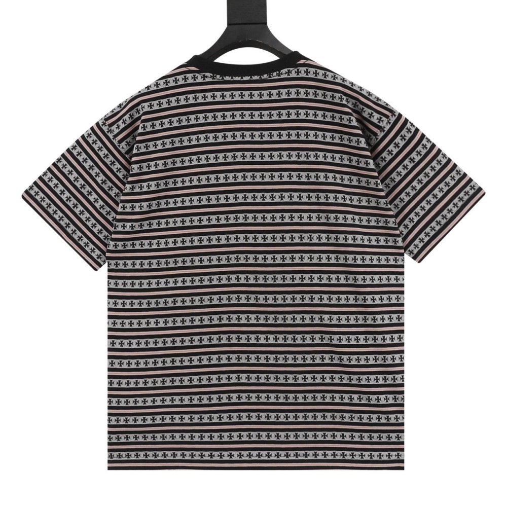 Chrome Hearts All-Over Cross Yarn-Dye Short Sleeve 201