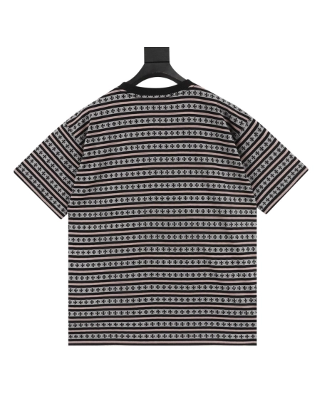 Chrome Hearts All-Over Cross Yarn-Dye Short Sleeve 201