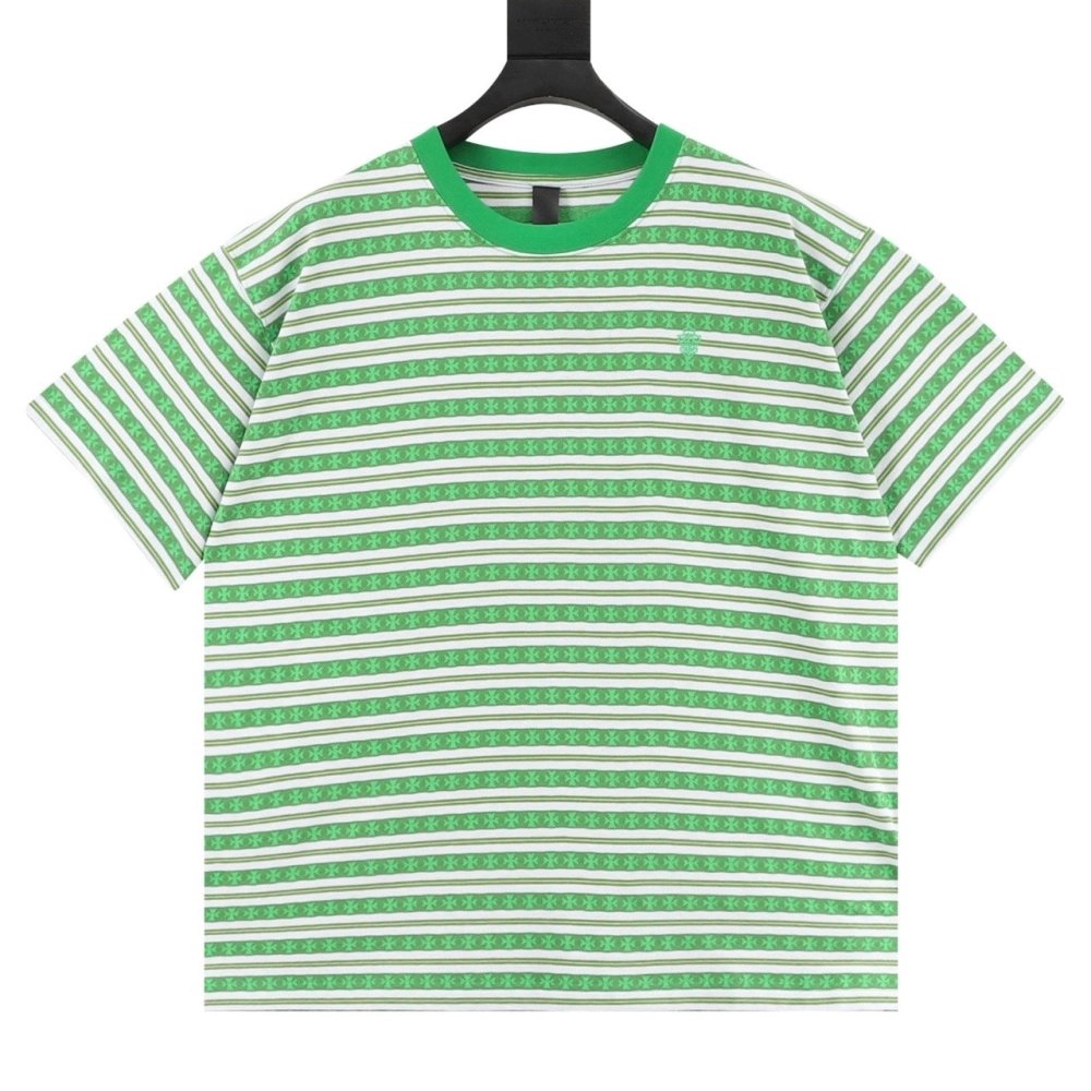 Chrome Hearts All-Over Cross Yarn-Dye Short Sleeve 202