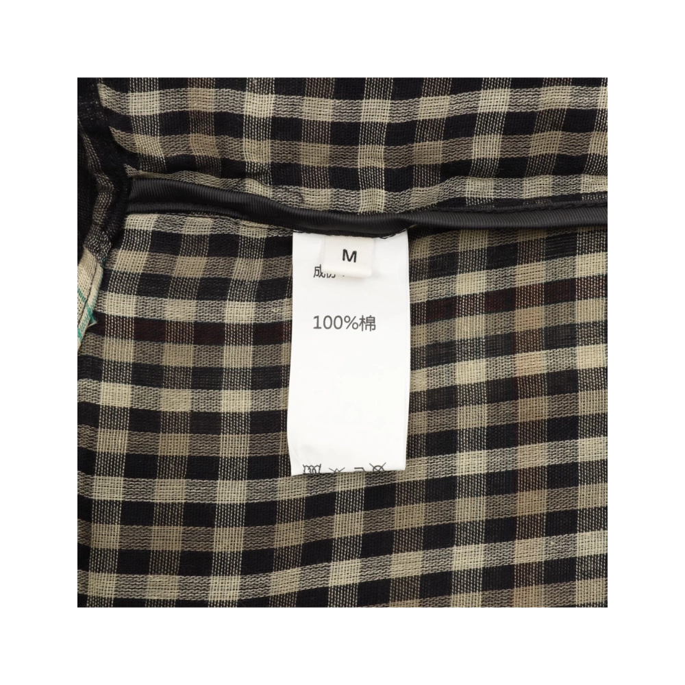 Chrome Hearts Leather Patch Plaid Long Sleeve Shirt 204