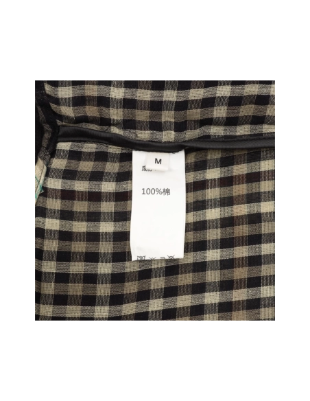 Chrome Hearts Leather Patch Plaid Long Sleeve Shirt 204