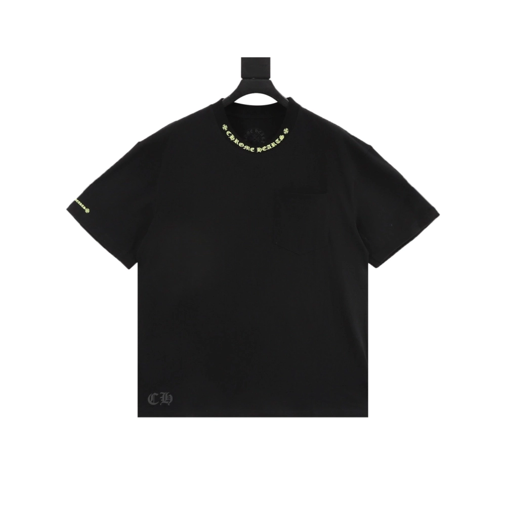 Chrome Hearts Collar Button Letter Print Short Sleeve 206