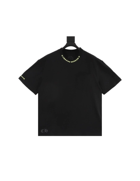 Chrome Hearts Collar Button Letter Print Short Sleeve 206