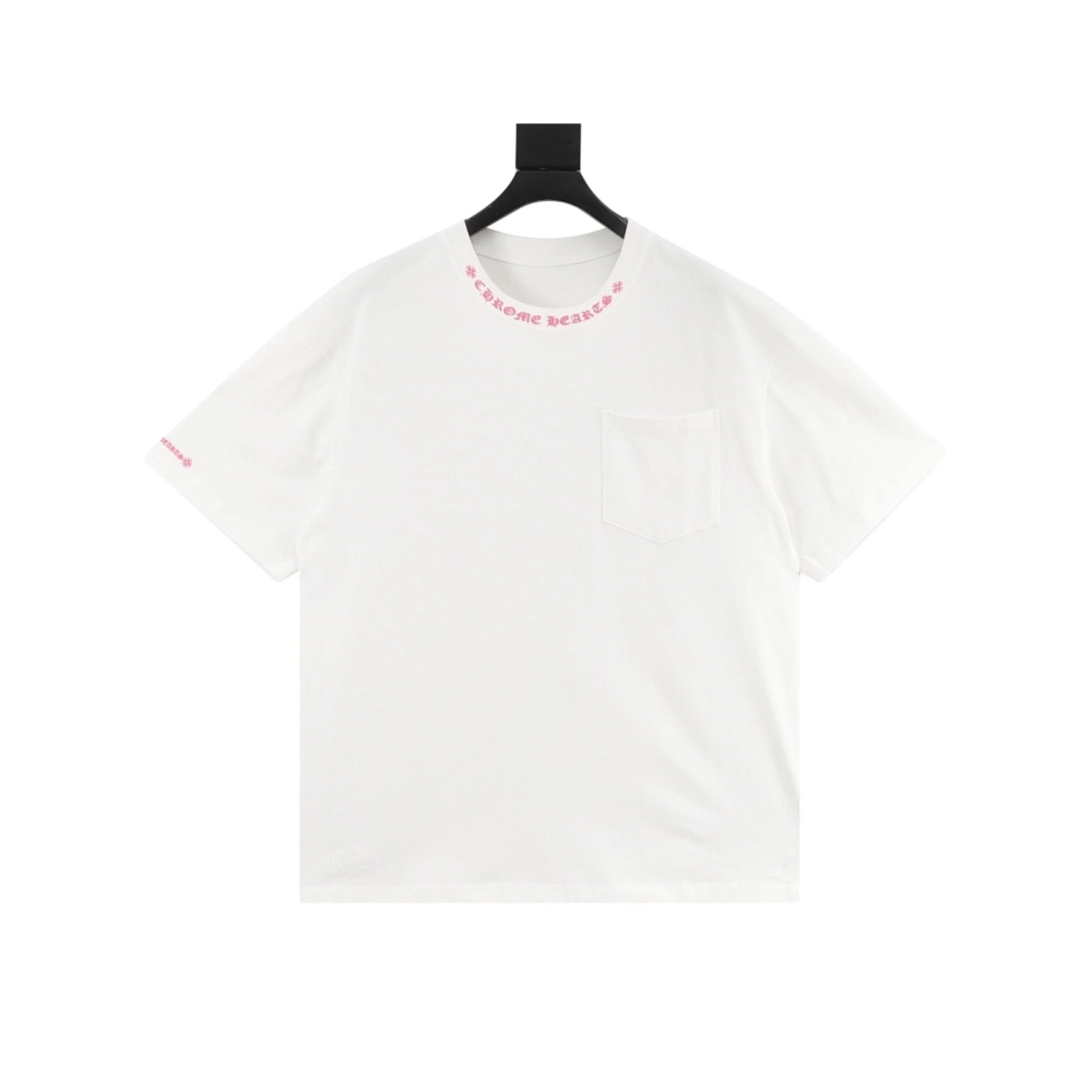 Chrome Hearts Collar Button Letter Print Short Sleeve 207