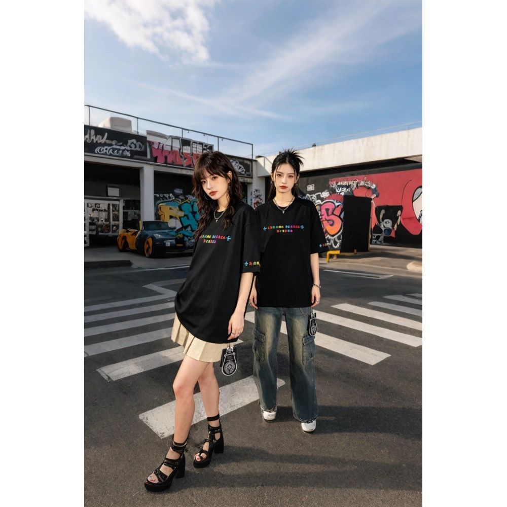 Chrome Hearts Colorful Logo Print Short Sleeve 208