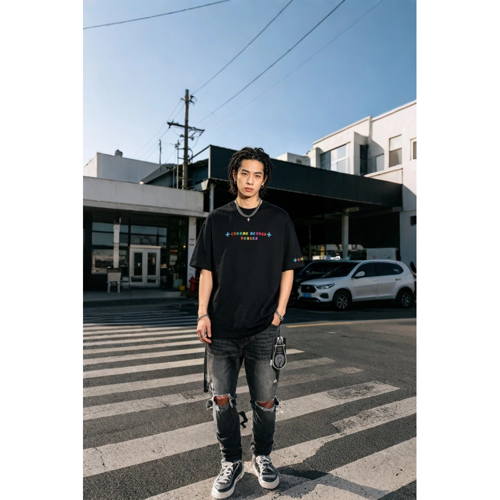 Chrome Hearts Colorful Logo Print Short Sleeve 208