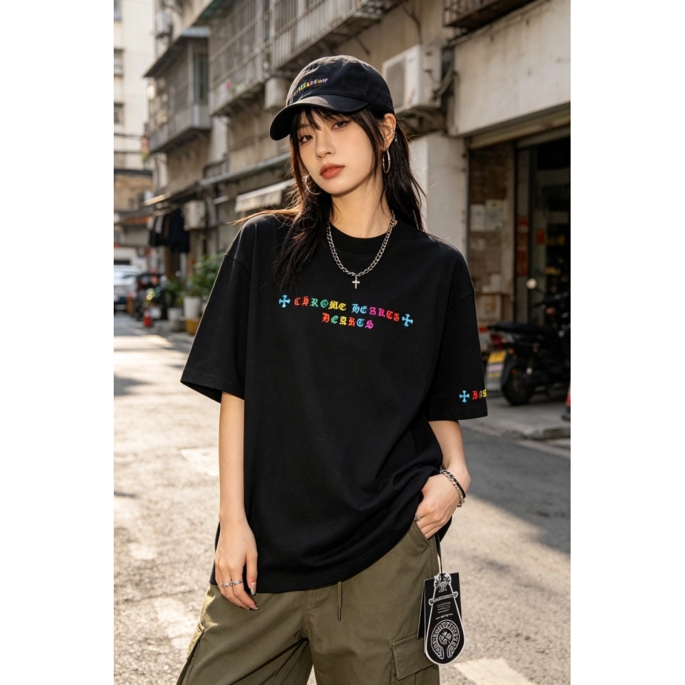 Chrome Hearts Colorful Logo Print Short Sleeve 208