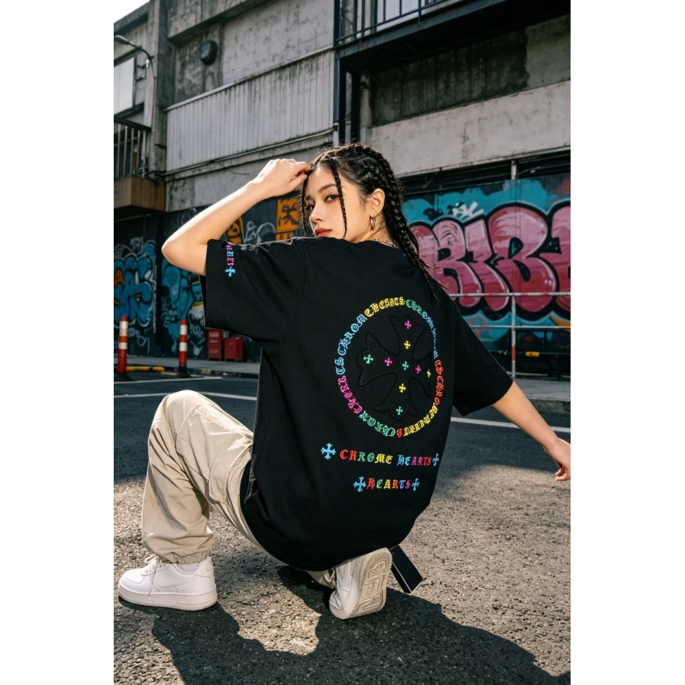 Chrome Hearts Colorful Logo Print Short Sleeve 208