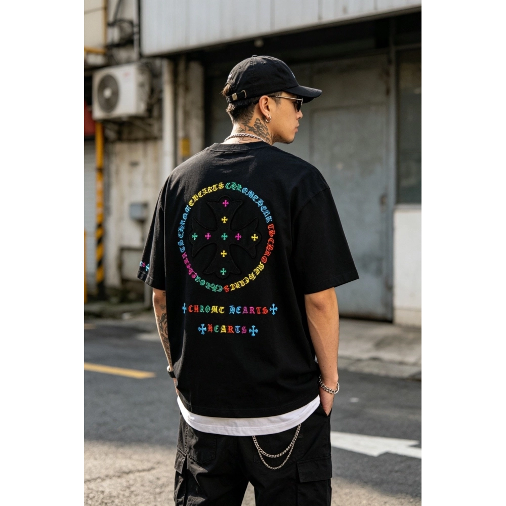 Chrome Hearts Colorful Logo Print Short Sleeve 208